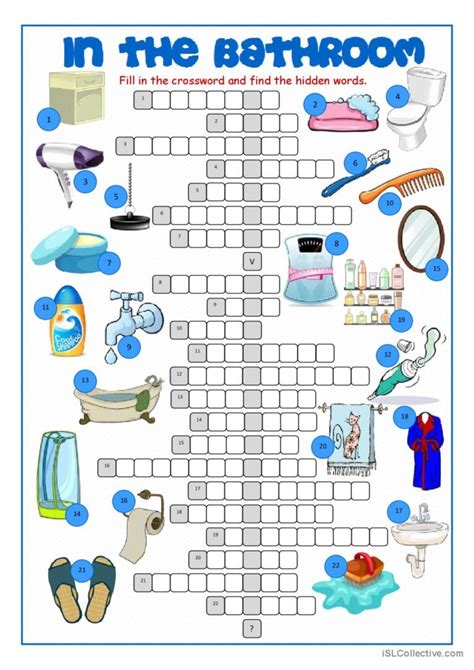 bathroom crossword clue